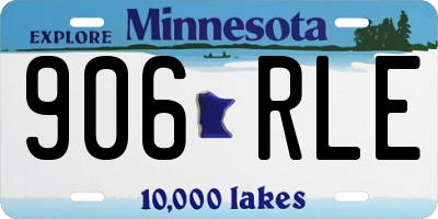 MN license plate 906RLE