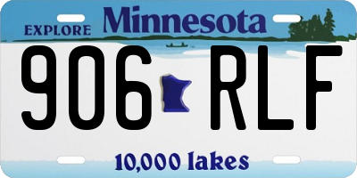 MN license plate 906RLF