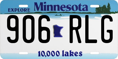 MN license plate 906RLG