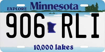 MN license plate 906RLI