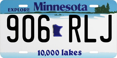 MN license plate 906RLJ