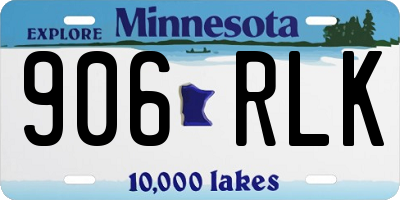 MN license plate 906RLK