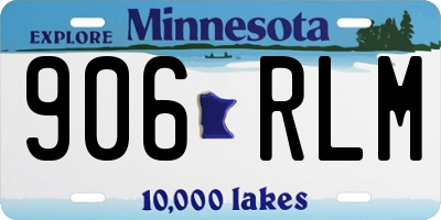 MN license plate 906RLM