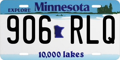 MN license plate 906RLQ