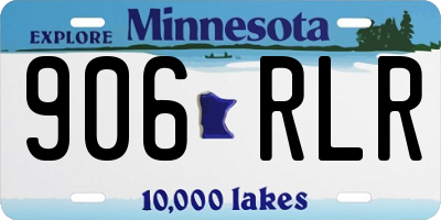 MN license plate 906RLR