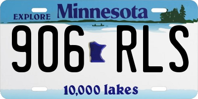 MN license plate 906RLS