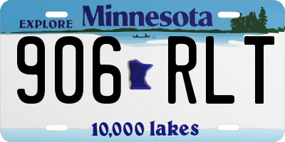 MN license plate 906RLT
