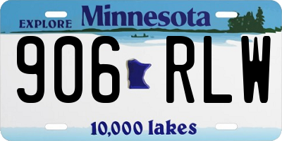MN license plate 906RLW