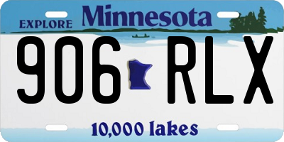 MN license plate 906RLX