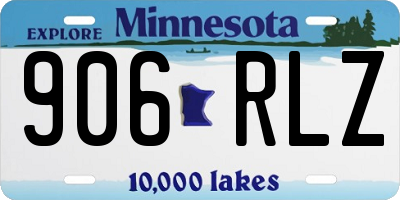 MN license plate 906RLZ