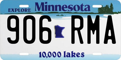 MN license plate 906RMA