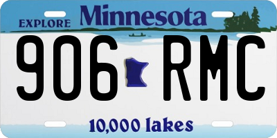 MN license plate 906RMC