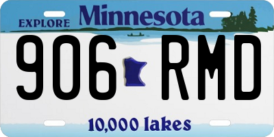 MN license plate 906RMD