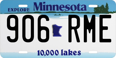 MN license plate 906RME