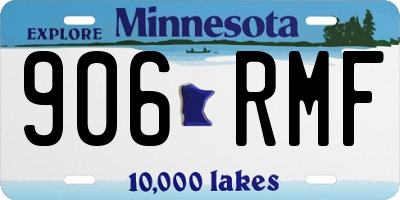 MN license plate 906RMF