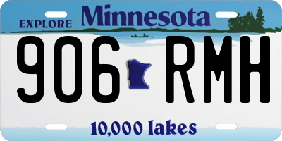 MN license plate 906RMH