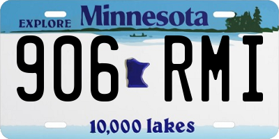 MN license plate 906RMI