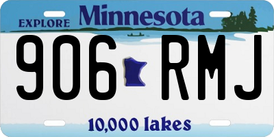 MN license plate 906RMJ