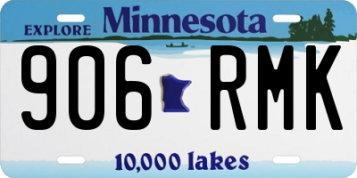 MN license plate 906RMK