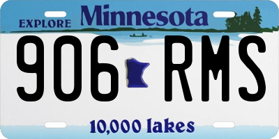 MN license plate 906RMS