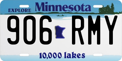 MN license plate 906RMY