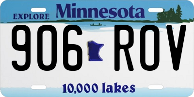 MN license plate 906ROV