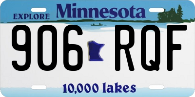 MN license plate 906RQF