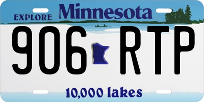MN license plate 906RTP