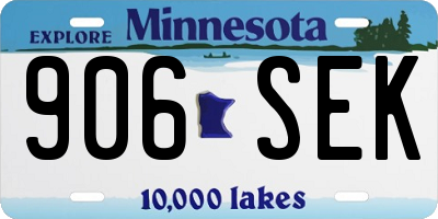 MN license plate 906SEK