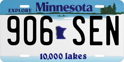 MN license plate 906SEN