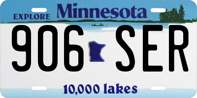 MN license plate 906SER