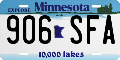 MN license plate 906SFA