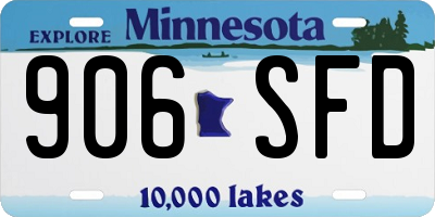 MN license plate 906SFD