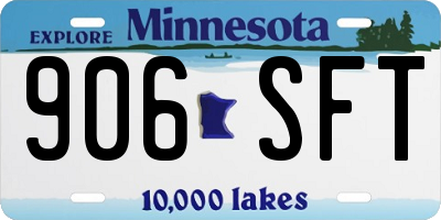 MN license plate 906SFT