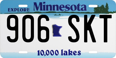 MN license plate 906SKT