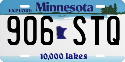 MN license plate 906STQ