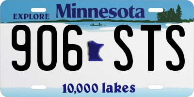 MN license plate 906STS