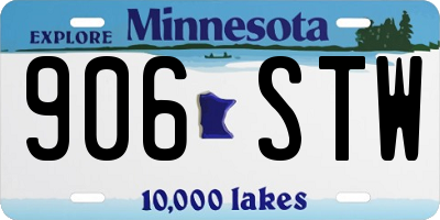 MN license plate 906STW