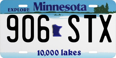 MN license plate 906STX