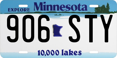 MN license plate 906STY