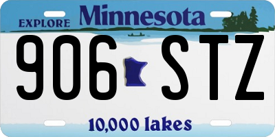 MN license plate 906STZ