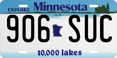 MN license plate 906SUC