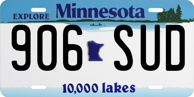 MN license plate 906SUD
