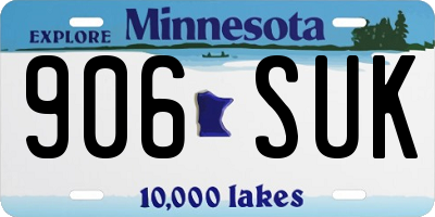 MN license plate 906SUK