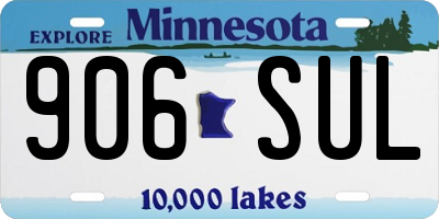 MN license plate 906SUL