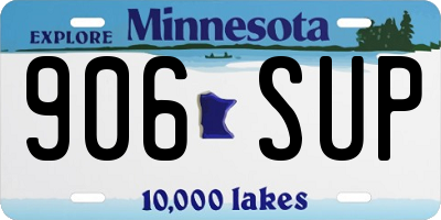 MN license plate 906SUP