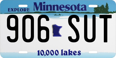 MN license plate 906SUT