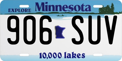 MN license plate 906SUV