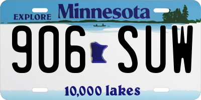 MN license plate 906SUW