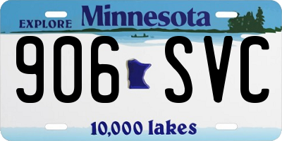 MN license plate 906SVC